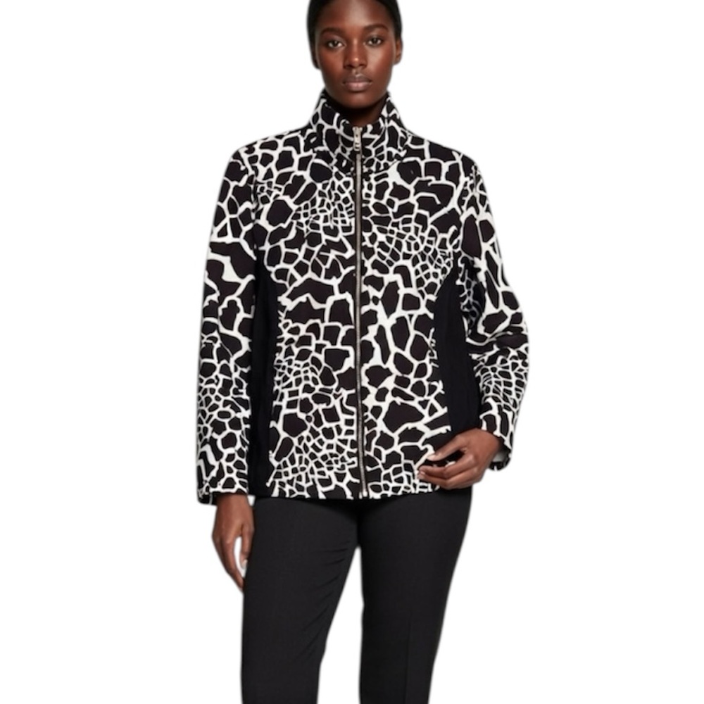 ALIA Abstract Print Lightweight Spring Jacket